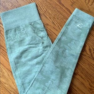 Green camo high waisted Gymshark leggings